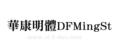華康明體DFMingStd-W9