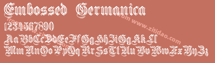 Embossed Germanica字体预览