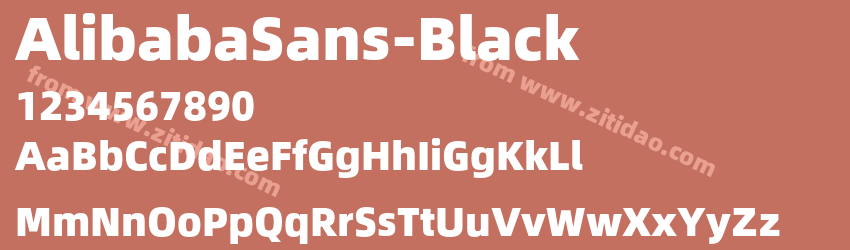 AlibabaSans-Black字体预览