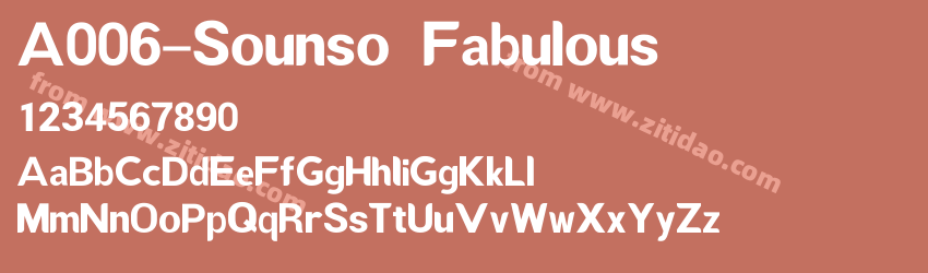 A006-Sounso Fabulous字体预览