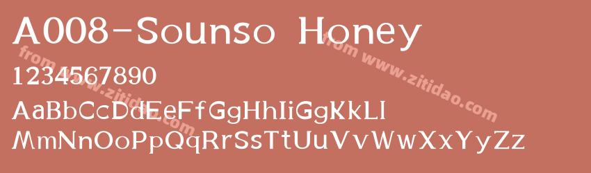 A008-Sounso Honey字体预览