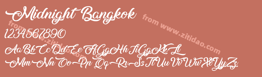 Midnight Bangkok字体预览
