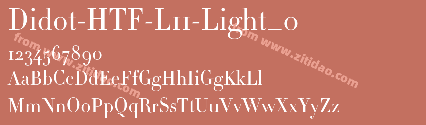 Didot-HTF-L11-Light_0字体预览