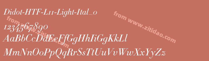 Didot-HTF-L11-Light-Ital_0字体预览
