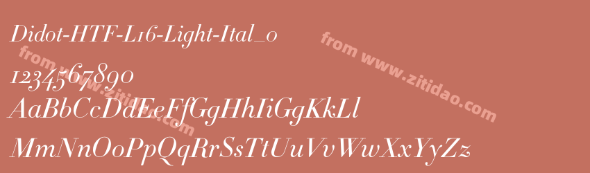 Didot-HTF-L16-Light-Ital_0字体预览