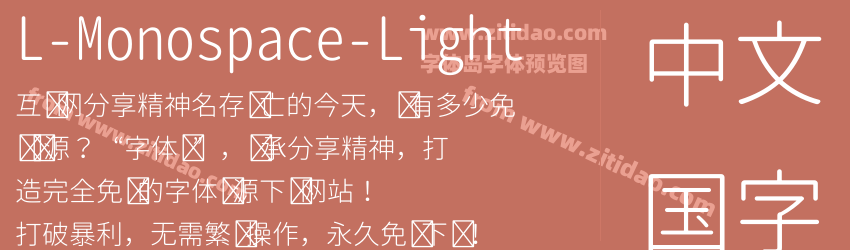 L-Monospace-Light字体预览