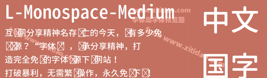 L-Monospace-Medium字体预览