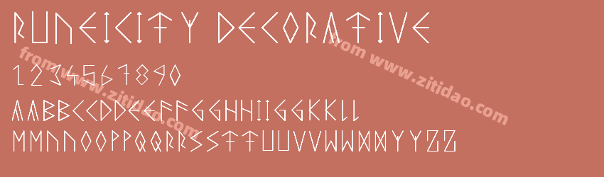 Runeicity Decorative字体预览