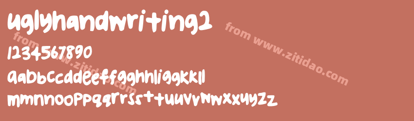 uglyhandwriting2字体预览