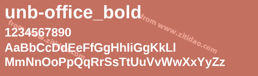 unb-office_bold字体预览