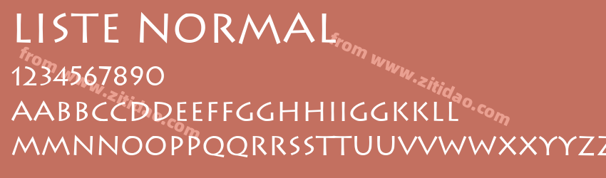 Liste Normal字体预览