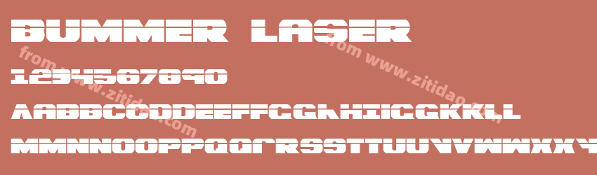 Bummer Laser字体预览