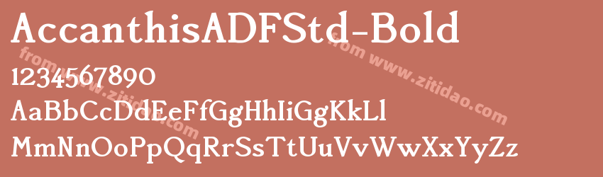 AccanthisADFStd-Bold字体预览
