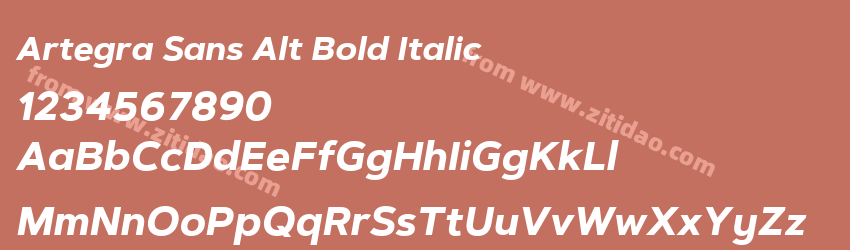Artegra Sans Alt Bold Italic字体预览
