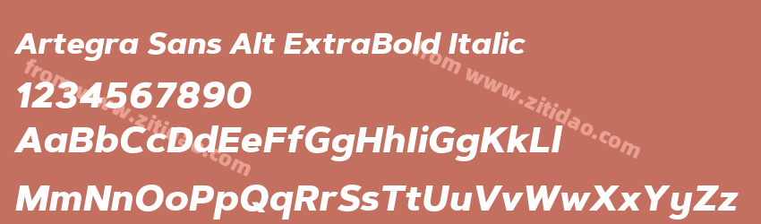 Artegra Sans Alt ExtraBold Italic字体预览