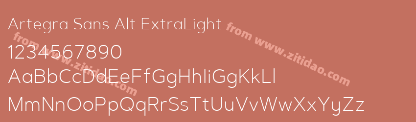 Artegra Sans Alt ExtraLight字体预览