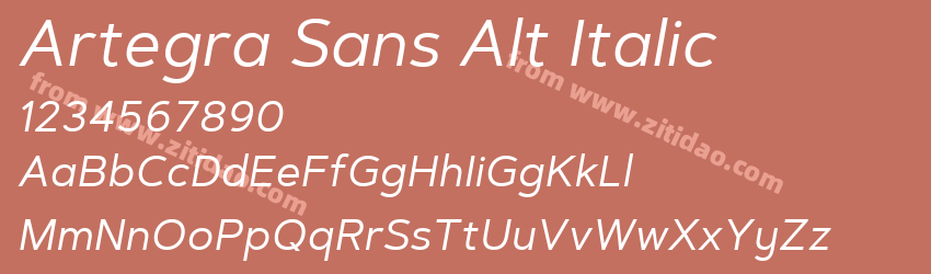 Artegra Sans Alt Italic字体预览