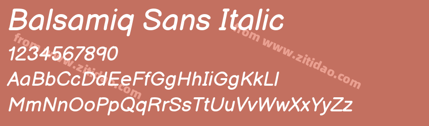 Balsamiq Sans Italic字体预览