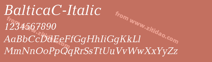 BalticaC-Italic字体预览