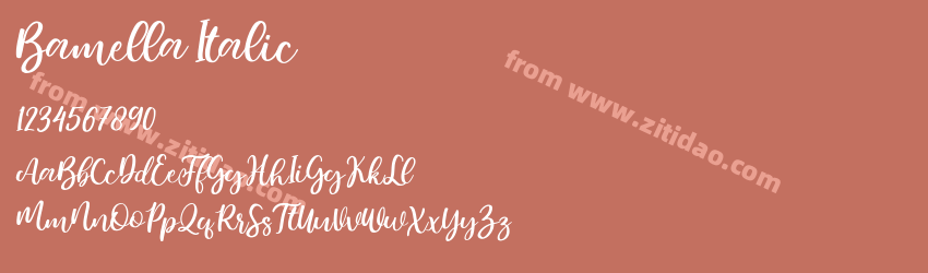 Bamella Italic字体预览