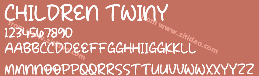 Children Twiny字体预览