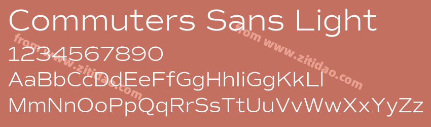 Commuters Sans Light字体预览
