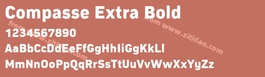 Compasse Extra Bold字体预览