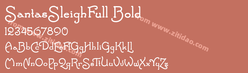 SantasSleighFull Bold字体预览