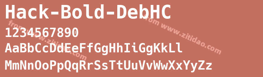 Hack-Bold-DebHC字体预览