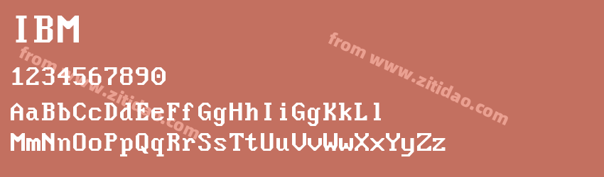 IBM字体预览