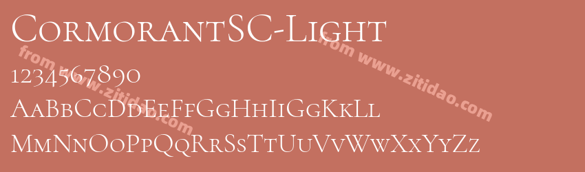 CormorantSC-Light字体预览