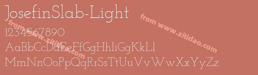 JosefinSlab-Light字体预览