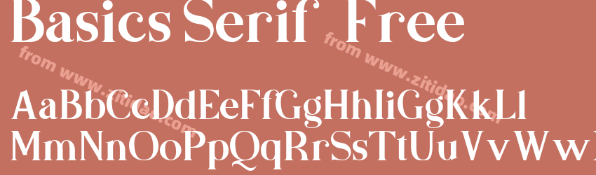 Basics Serif - Free字体预览