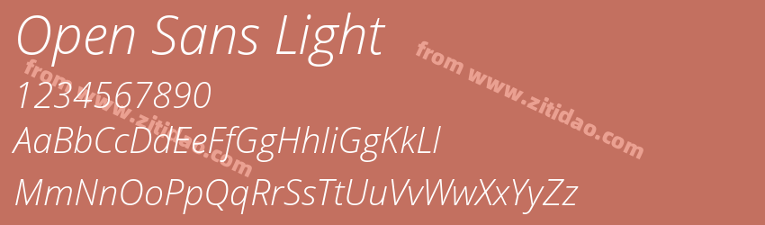 Open Sans Light字体预览