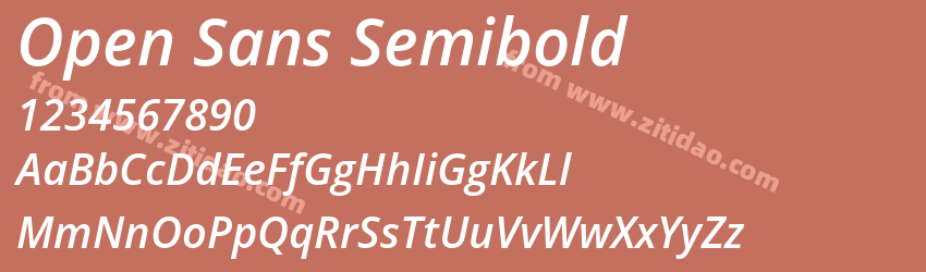 Open Sans Semibold字体预览