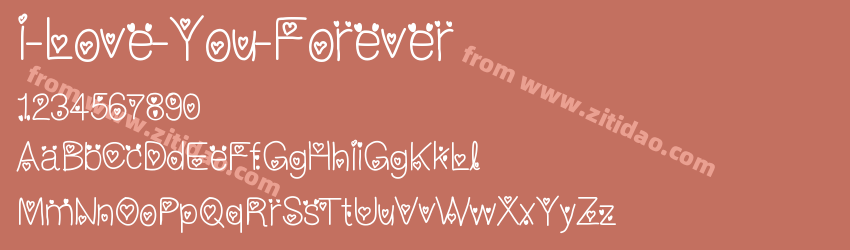 I-Love-You-Forever字体预览