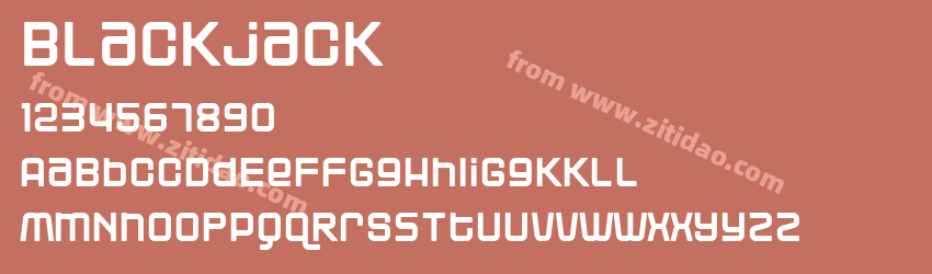 Blackjack字体预览