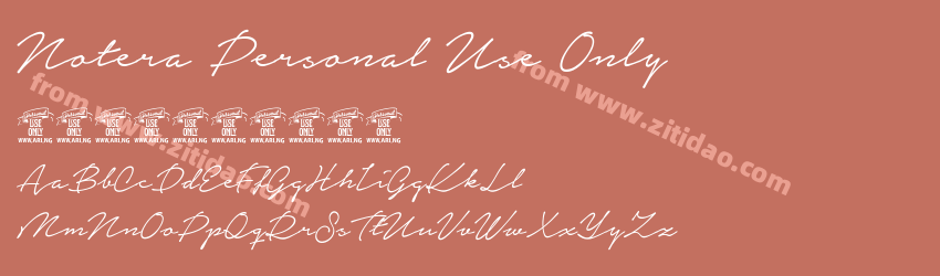 Notera Personal Use Only字体预览