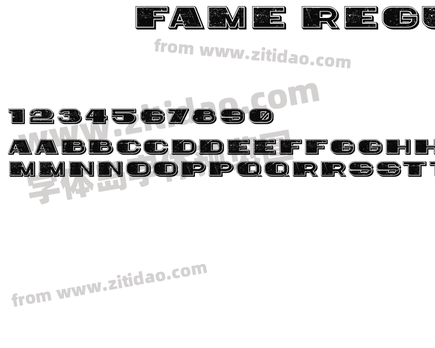 Fame Regular字体预览