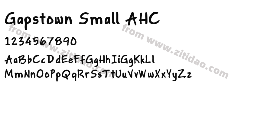 Gapstown Small AHC字体预览