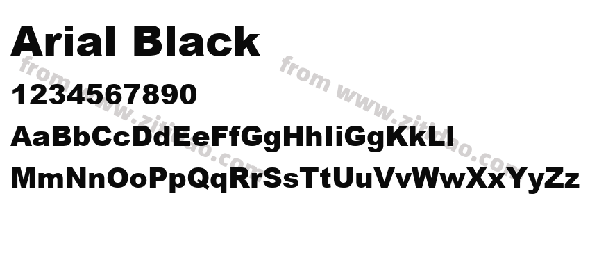 Arial Black字体预览