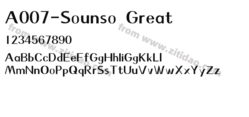 A007-Sounso Great字体预览