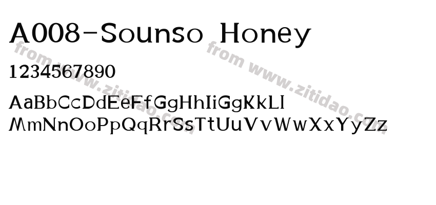 A008-Sounso Honey字体预览