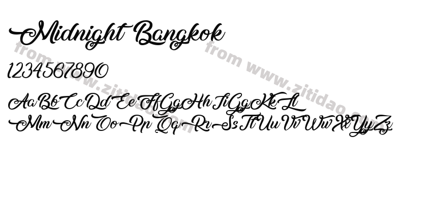 Midnight Bangkok字体预览