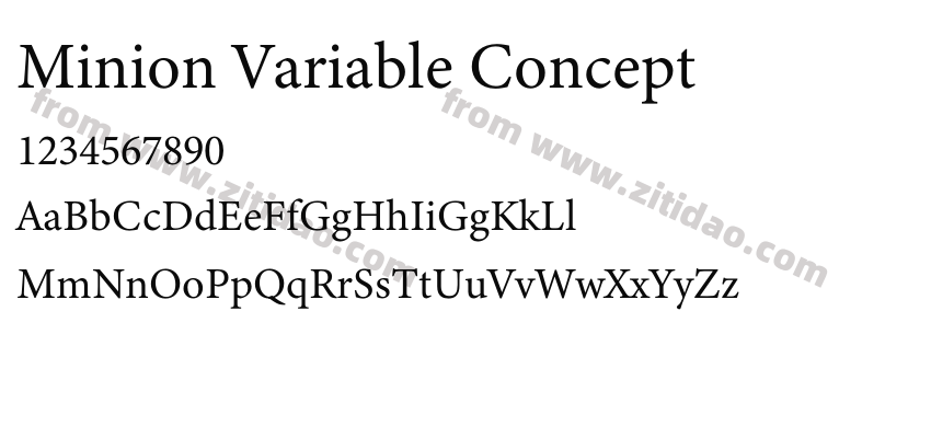 Minion Variable Concept字体预览