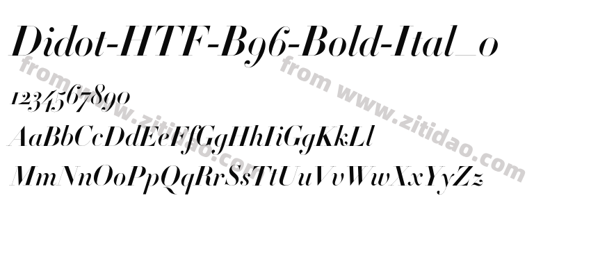 Didot-HTF-B96-Bold-Ital_0字体预览