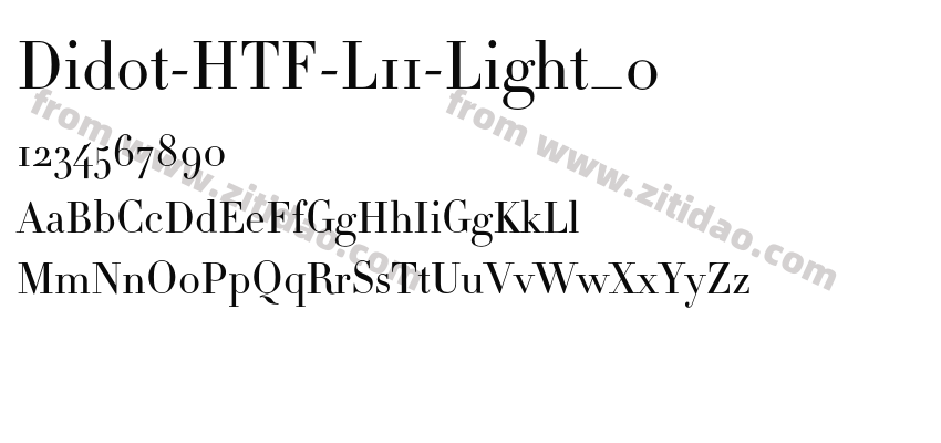 Didot-HTF-L11-Light_0字体预览