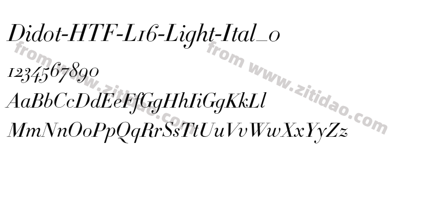 Didot-HTF-L16-Light-Ital_0字体预览