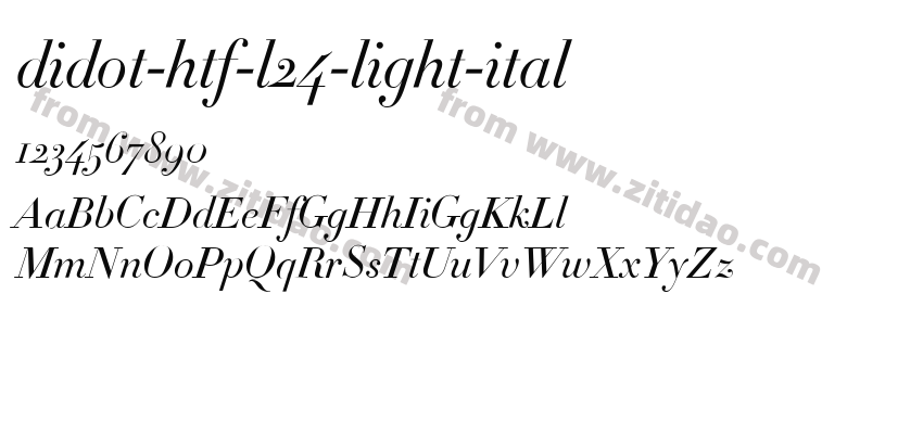 didot-htf-l24-light-ital字体预览
