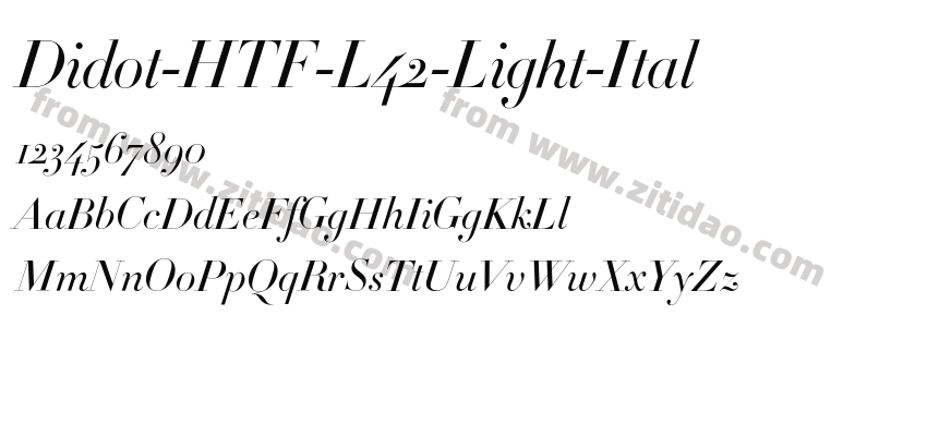 Didot-HTF-L42-Light-Ital字体预览